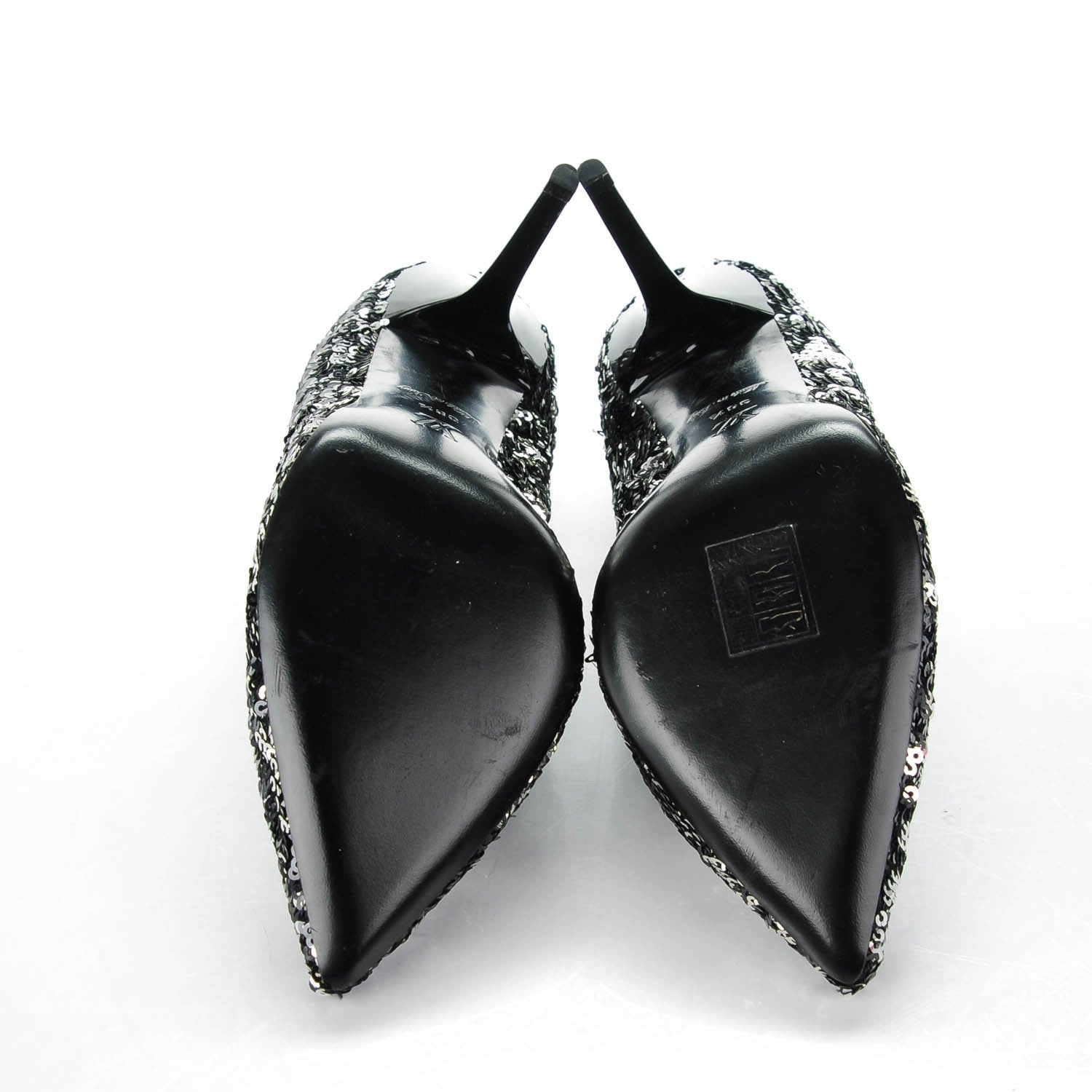 Louis Vuitton Sequin Liza Pumps 38.5 Black 5 of 8