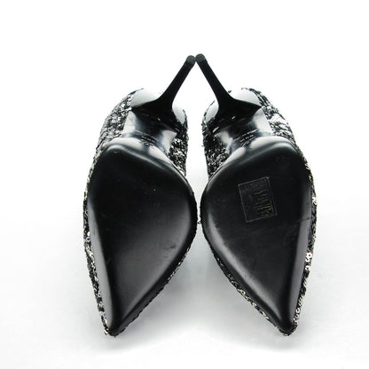 Louis Vuitton Sequin Liza Pumps 38.5 Black 5 of 8