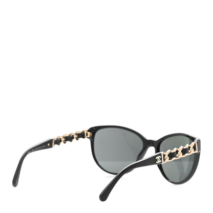 Chanel Cat Eye Chain Sunglasses 5215-Q Black 4 of 8