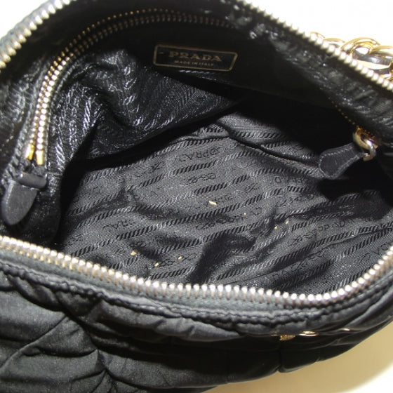 Prada Tessuto Nylon Chevron Bag Nero 8 of 9