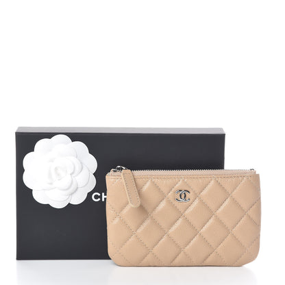 Chanel Caviar Quilted Small Cosmetic Case Beige 8 of 8