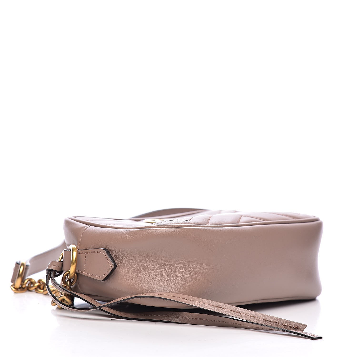 Gucci Calfskin Matelasse Mini GG Marmont Chain Shoulder Bag Porcelain Rose 4 of 13