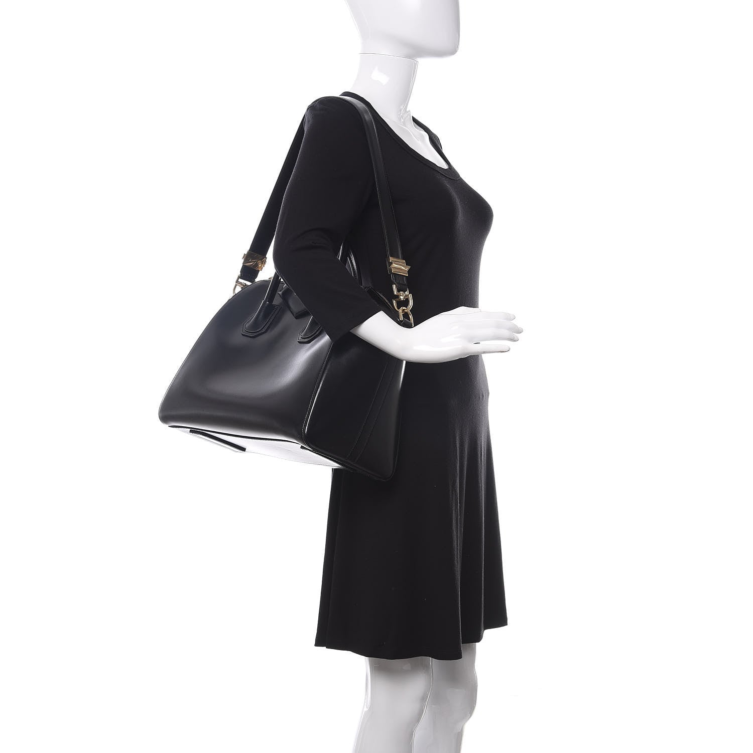 Givenchy Shiny Lord Calfskin Medium Antigona Black 2 of 10