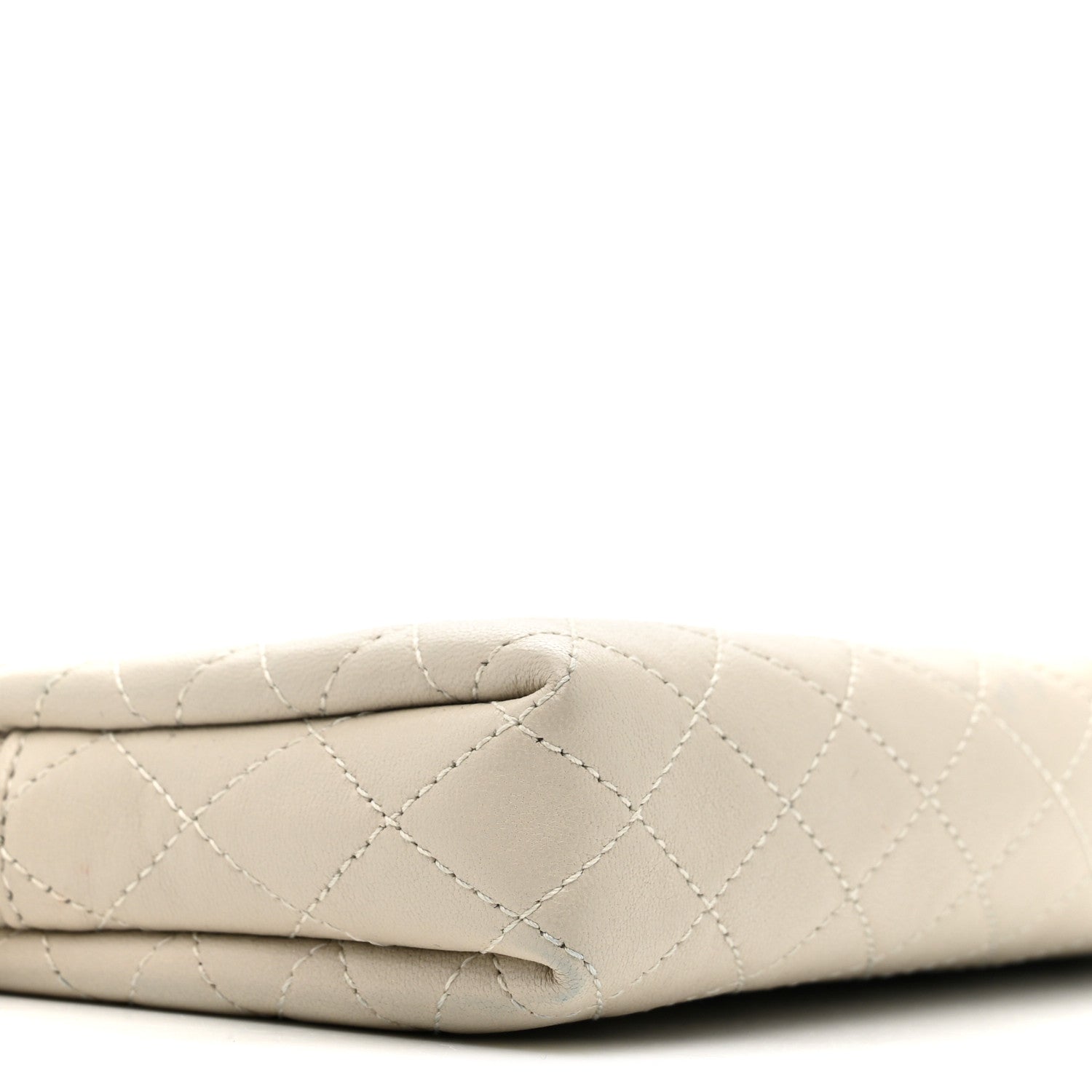 Saint Laurent Lambskin Quilted Gaby Zipped Pouch Crema Soft 8 of 10