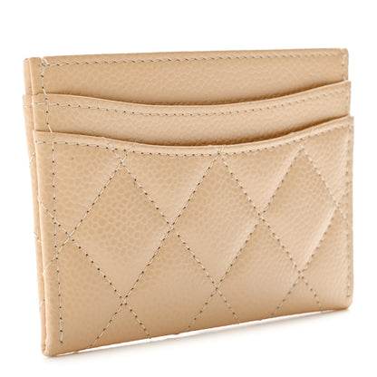 Chanel Caviar Quilted Card Holder Beige 3 of 8