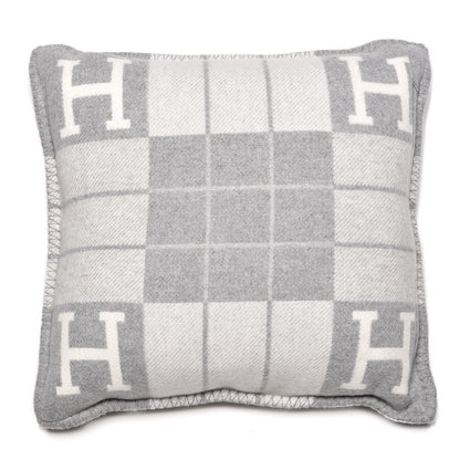 Hermes Wool Cashmere Avalon III Pillow PM Ecru Gris Clair 2 of 3