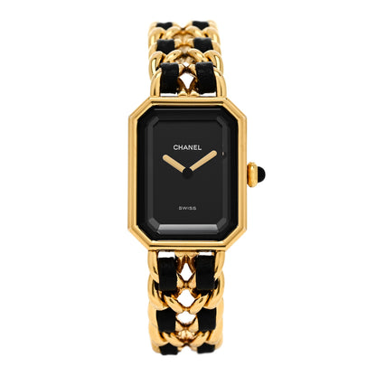 Chanel Stainless Steel Lambskin 20mm Chain Premiere Quartz Watch Gold L 1 of 5