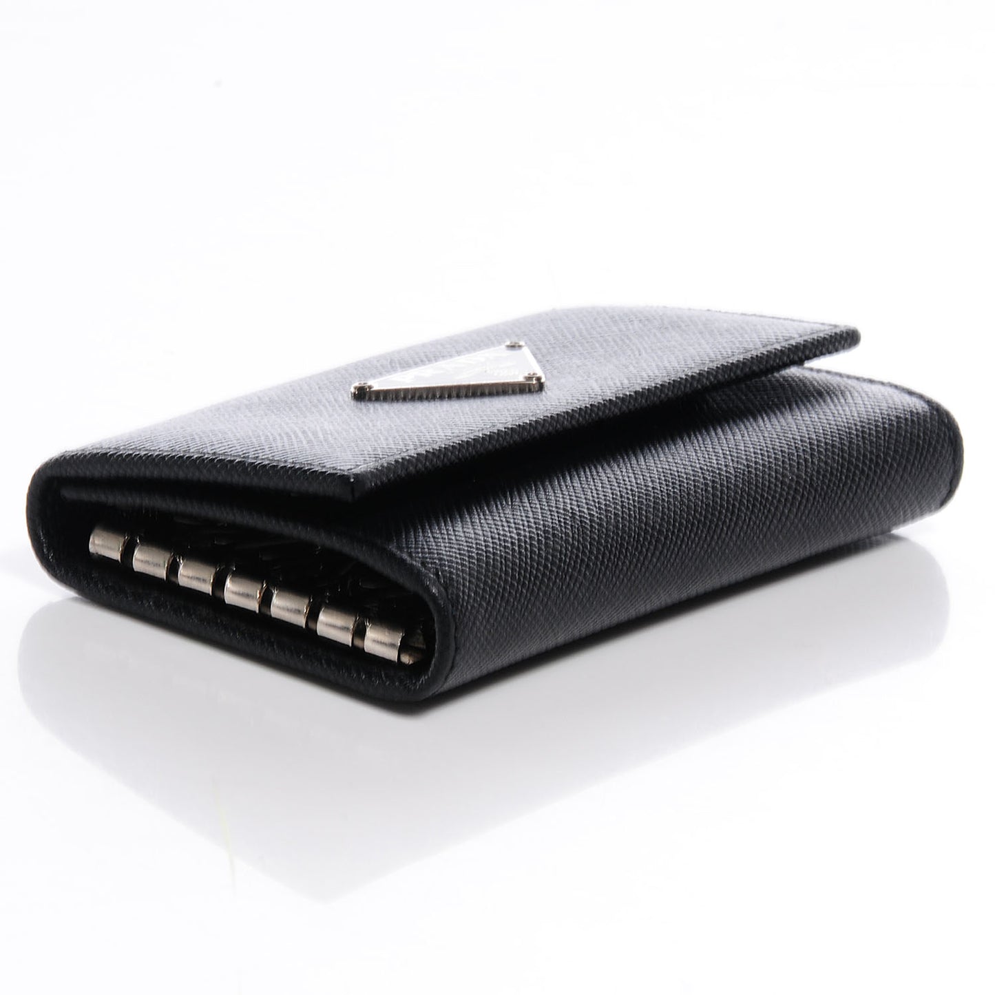 Saffiano Metal 6 Key Holder Black