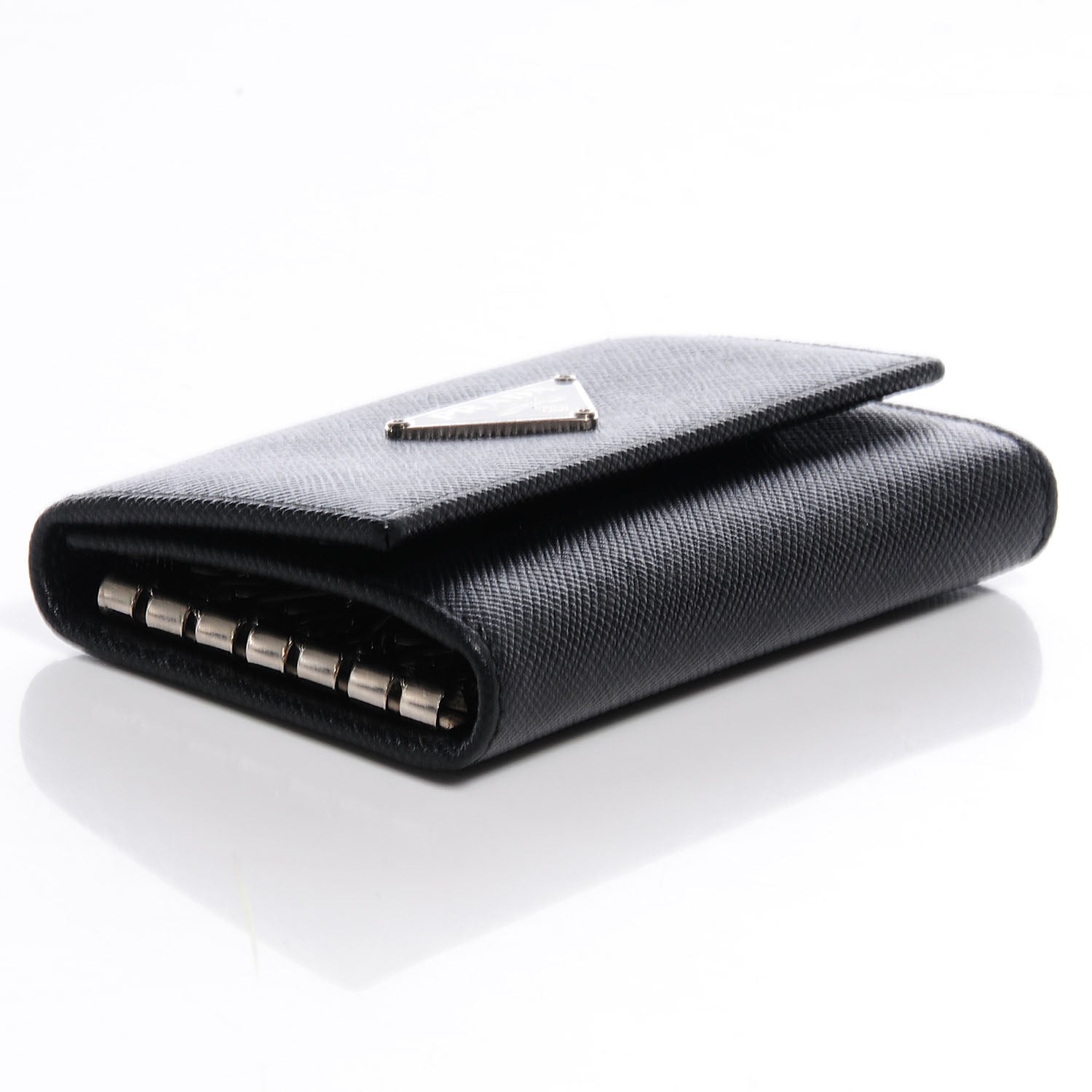 Prada Saffiano Metal 6 Key Holder Black 4 of 8