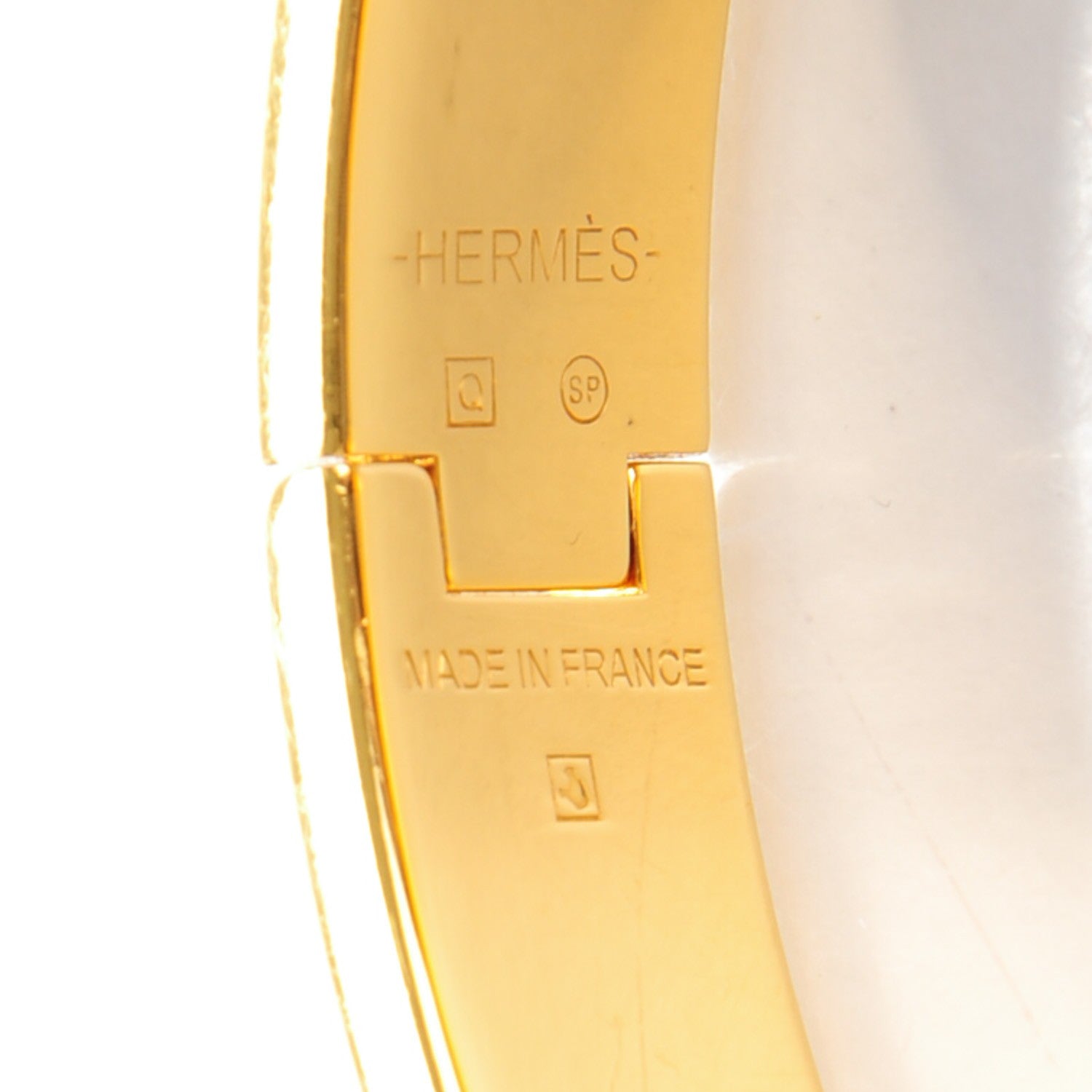 Hermes Enamel Narrow Clic Clac H Bracelet PM White 3 of 4