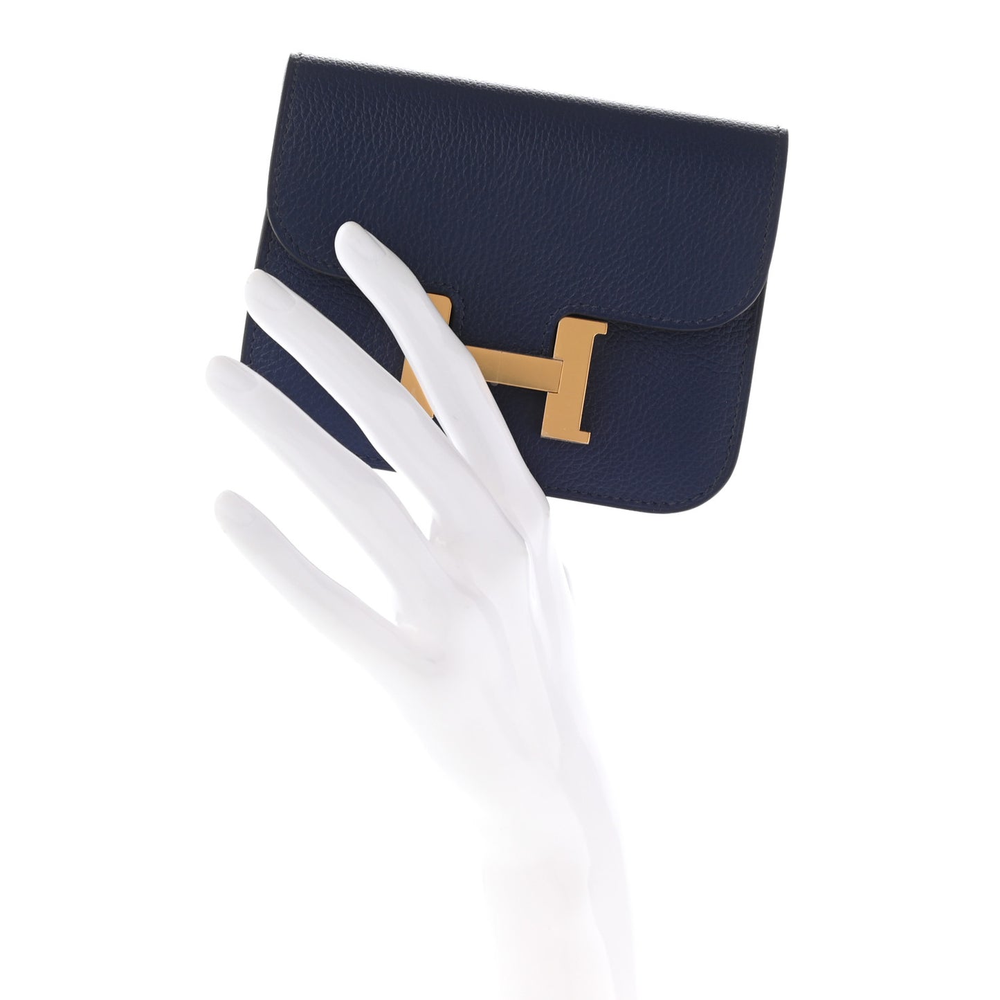 Evercolor Bi-Color Constance Slim Wallet Bleu Saphir Bleu France