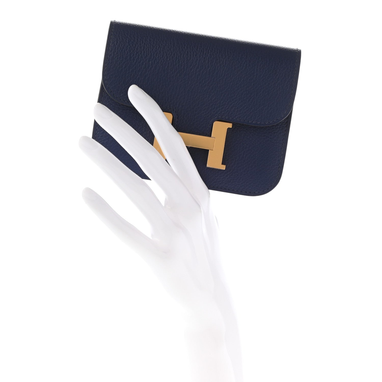 Hermes Evercolor Bi-Color Constance Slim Wallet Bleu Saphir Bleu France 2 of 6