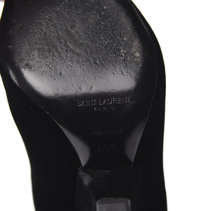 Saint Laurent Velvet Niki 105 Thigh High Boots 36.5 Black 7 of 8