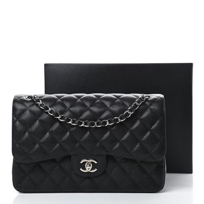 Chanel Caviar Quilted Jumbo Double Flap Black 11 of 11
