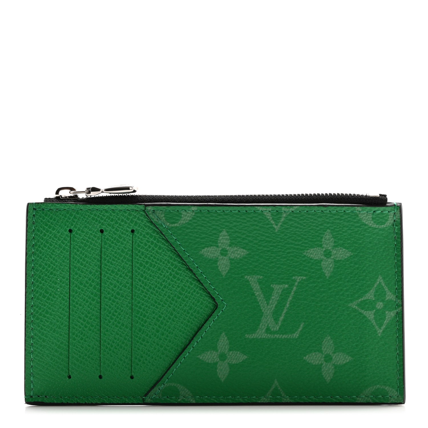 Louis Vuitton Taigarama Coin Card Holder Cactus Green 1 of 7