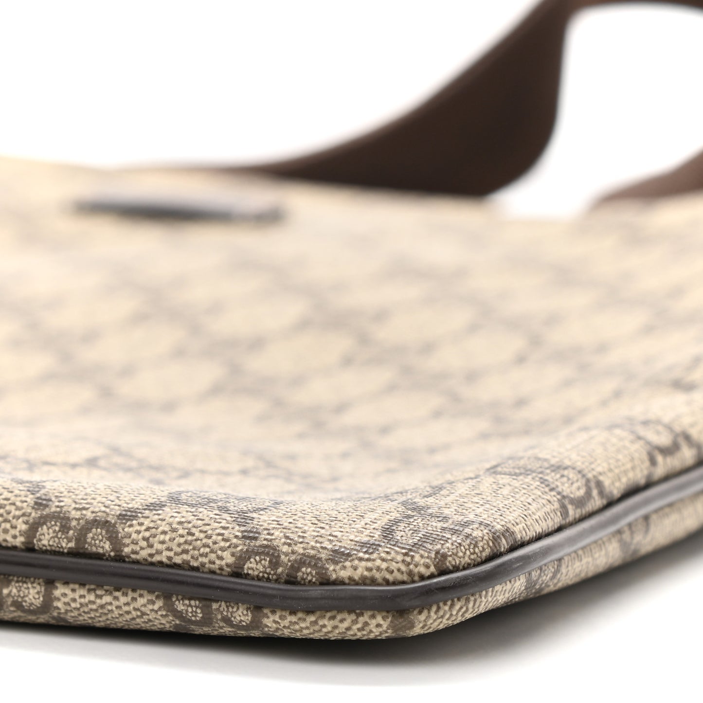 GG Supreme Monogram Medium Flat Messenger Bag Dark Brown