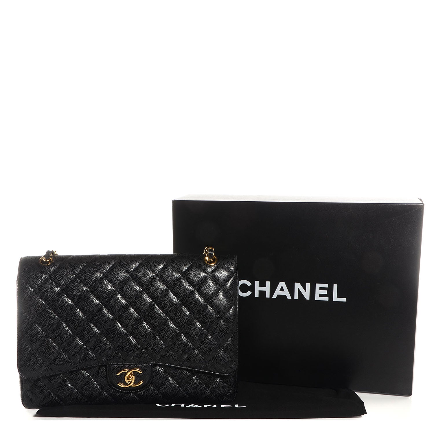 Chanel Caviar Quilted Maxi Double Flap Black 5 of 10
