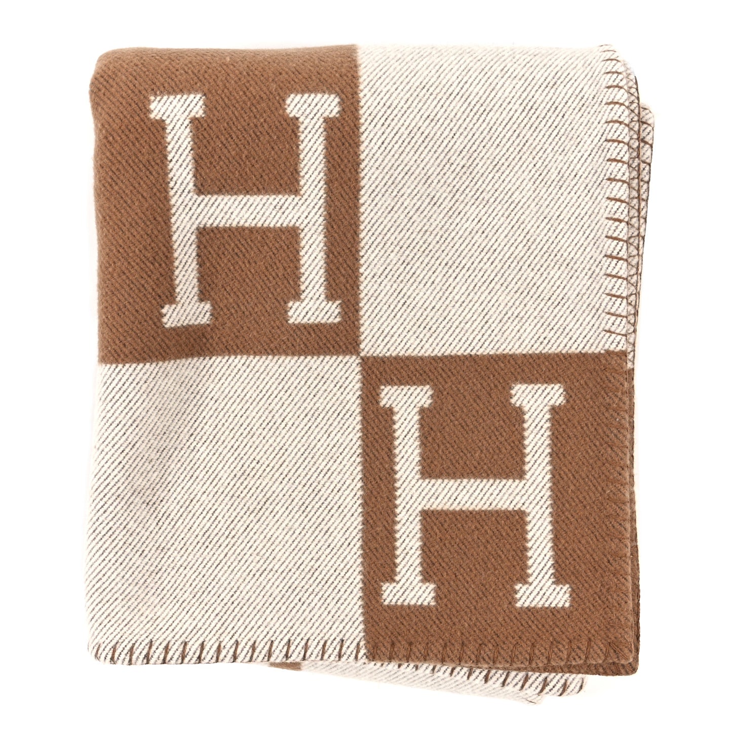 Wool Cashmere Avalon Blanket Ecru Camel