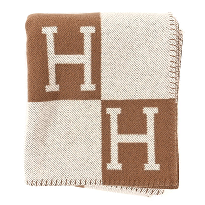 Hermes Wool Cashmere Avalon Blanket Ecru Camel 1 of 3