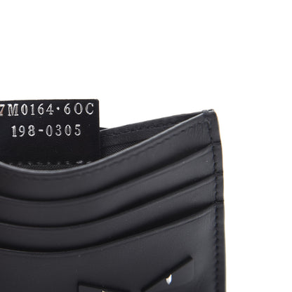 Fendi Vitello Century Mini Bug Eyes Card Holder Black 10 of 10