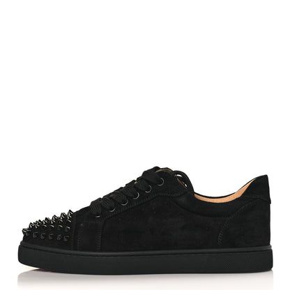 Christian Louboutin Suede Louis Junior Spikes Flat Sneakers 39.5 Black 1 of 8