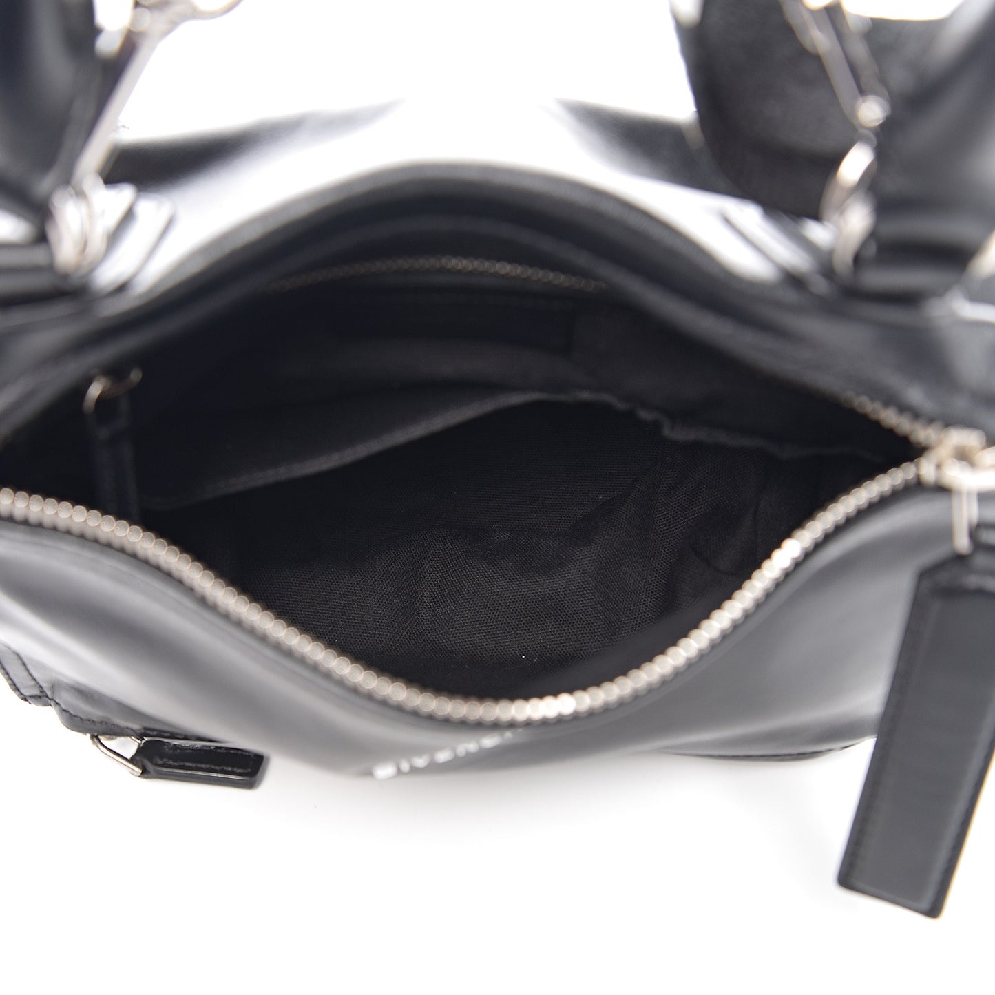 Calfskin Medium Pandora Logo Strap Black