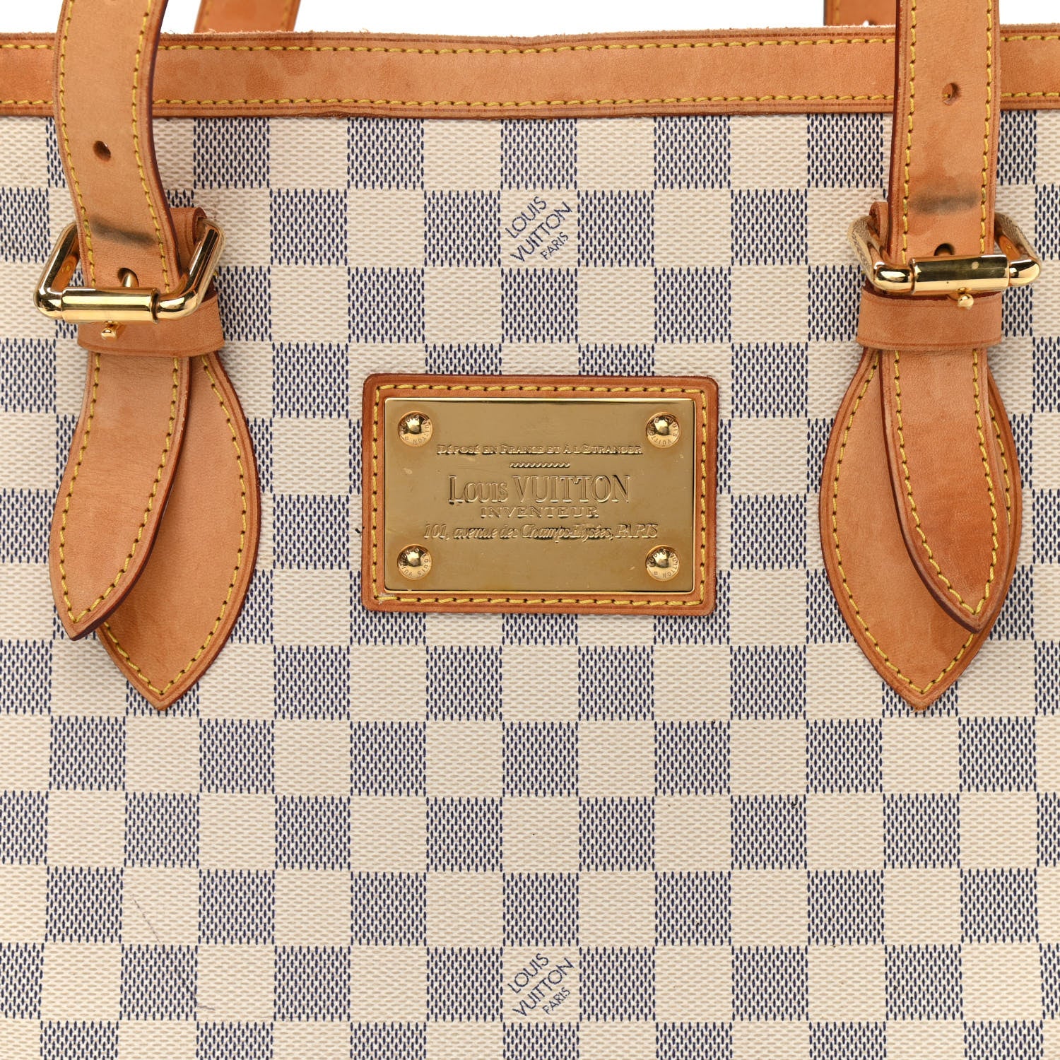Louis Vuitton Damier Azur Hampstead MM 7 of 18