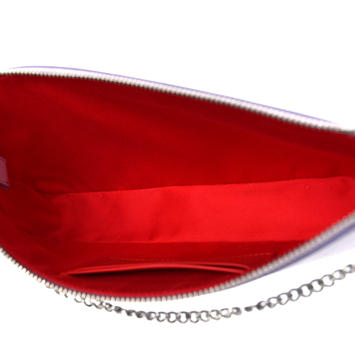 Christian Louboutin Calfskin Empire Loubila Pouch on Chain Lilac Smoke Rosy 4 of 7