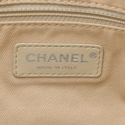 Chanel Canvas Large Shopping Tote White Beige 6 of 12