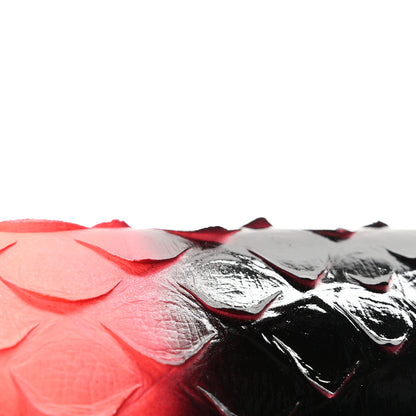 Chanel Snakeskin Wallet On Chain WOC Black Red 13 of 13