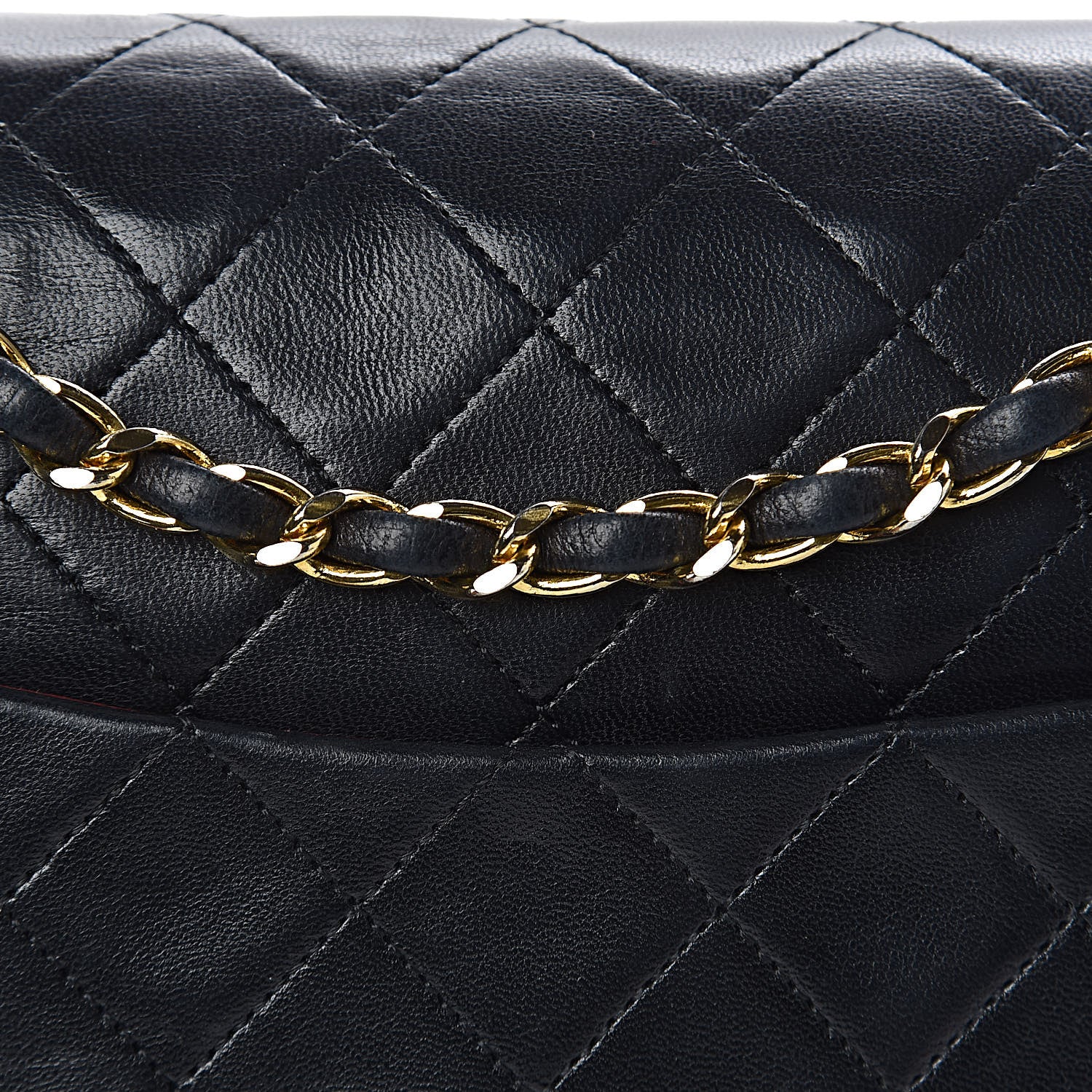 Chanel Lambskin Quilted Medium Double Flap Bag Black 10 of 16
