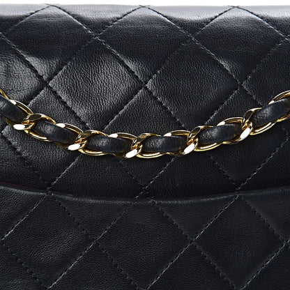Chanel Lambskin Quilted Medium Double Flap Bag Black 10 of 16