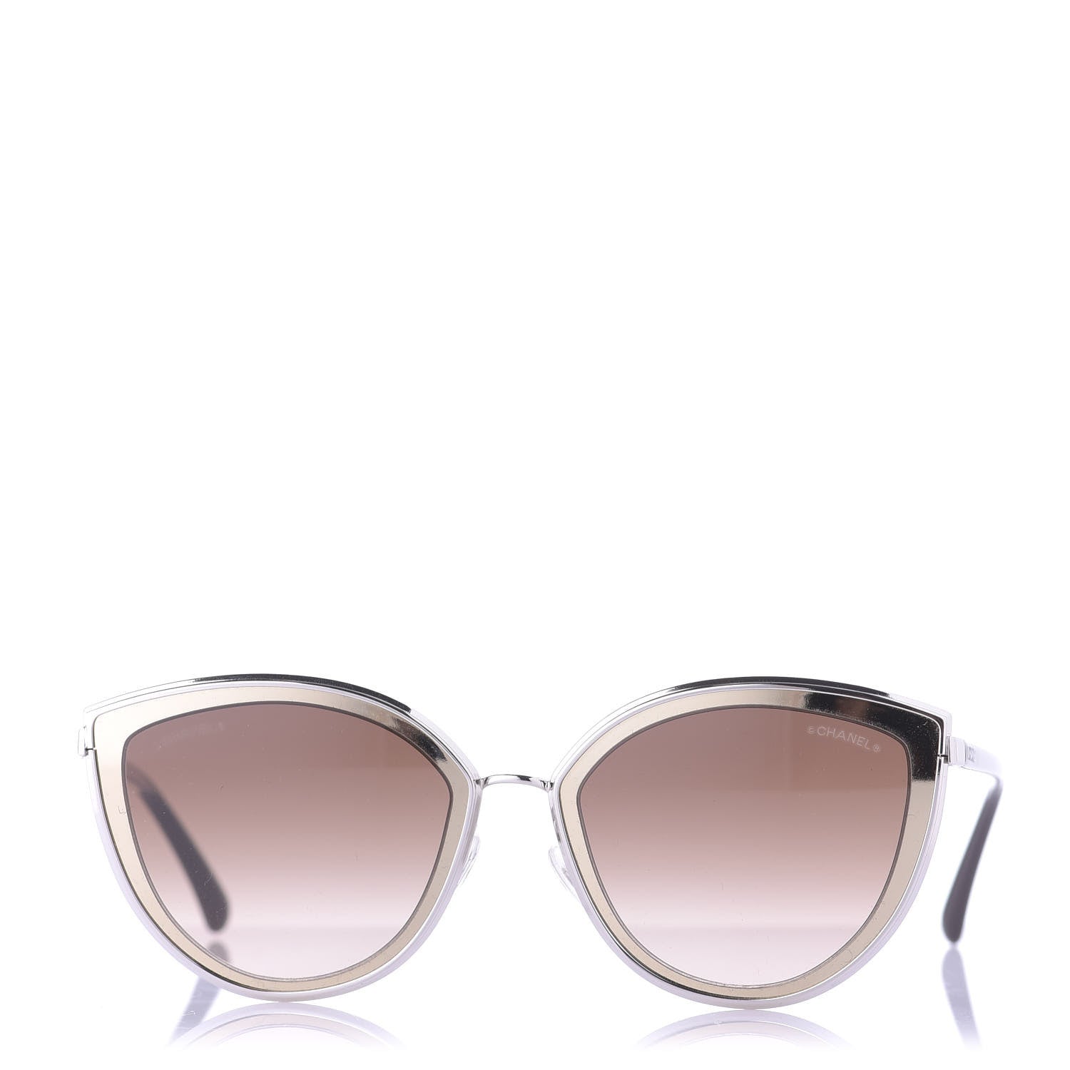 Chanel Metal Cat Eye Sunglasses 4222 Gold 2 of 8