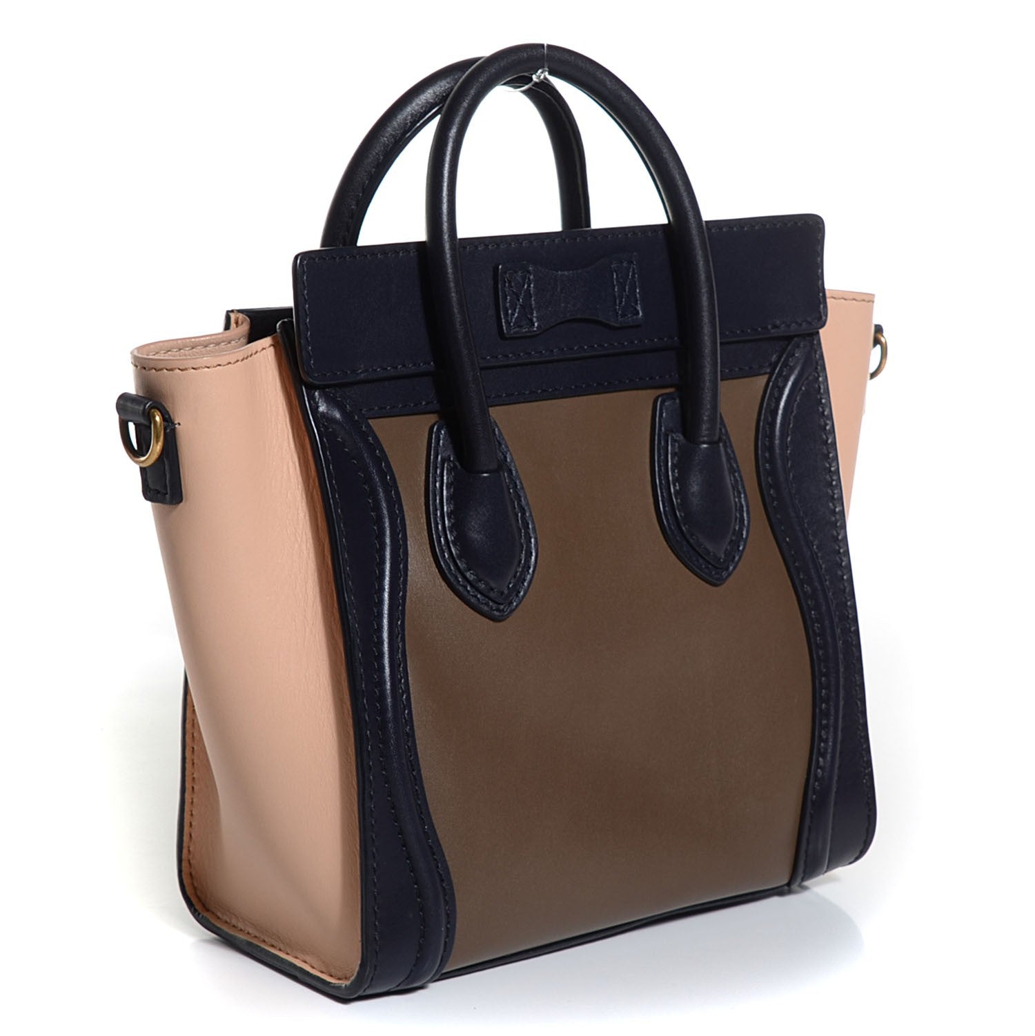Celine Satin Calfskin Nano Tri-Color Luggage Anthracite 3 of 9