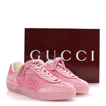 Gucci Suede Sweet GG Monogram Womens G75 Sneakers 39 Butterfly Pink 9 of 9