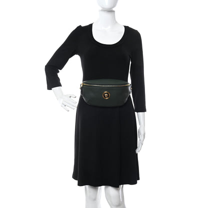 Versace Grained Calfskin Vanitas Medea Belt Bag Green 2 of 9