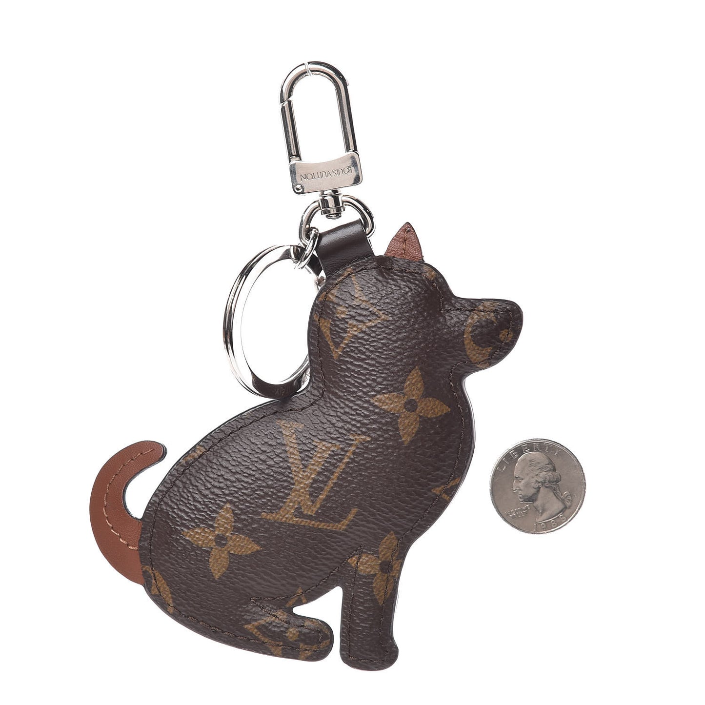 Monogram Dog Bag Charm Key Holder