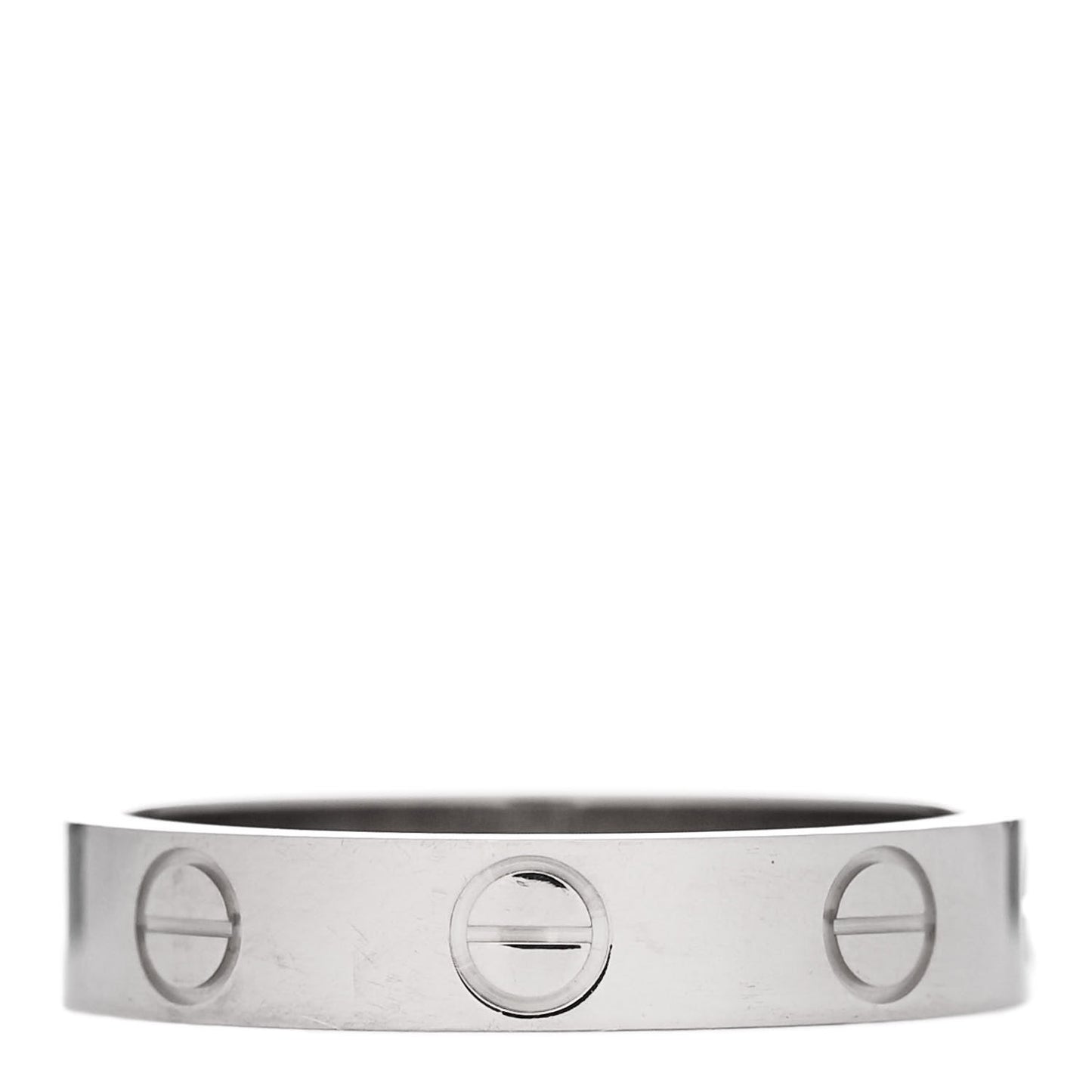 18K White Gold 3.5mm LOVE Wedding Band Ring 50 5.25