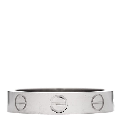 Cartier 18K White Gold 3.5mm LOVE Wedding Band Ring 50 5.25 3 of 4