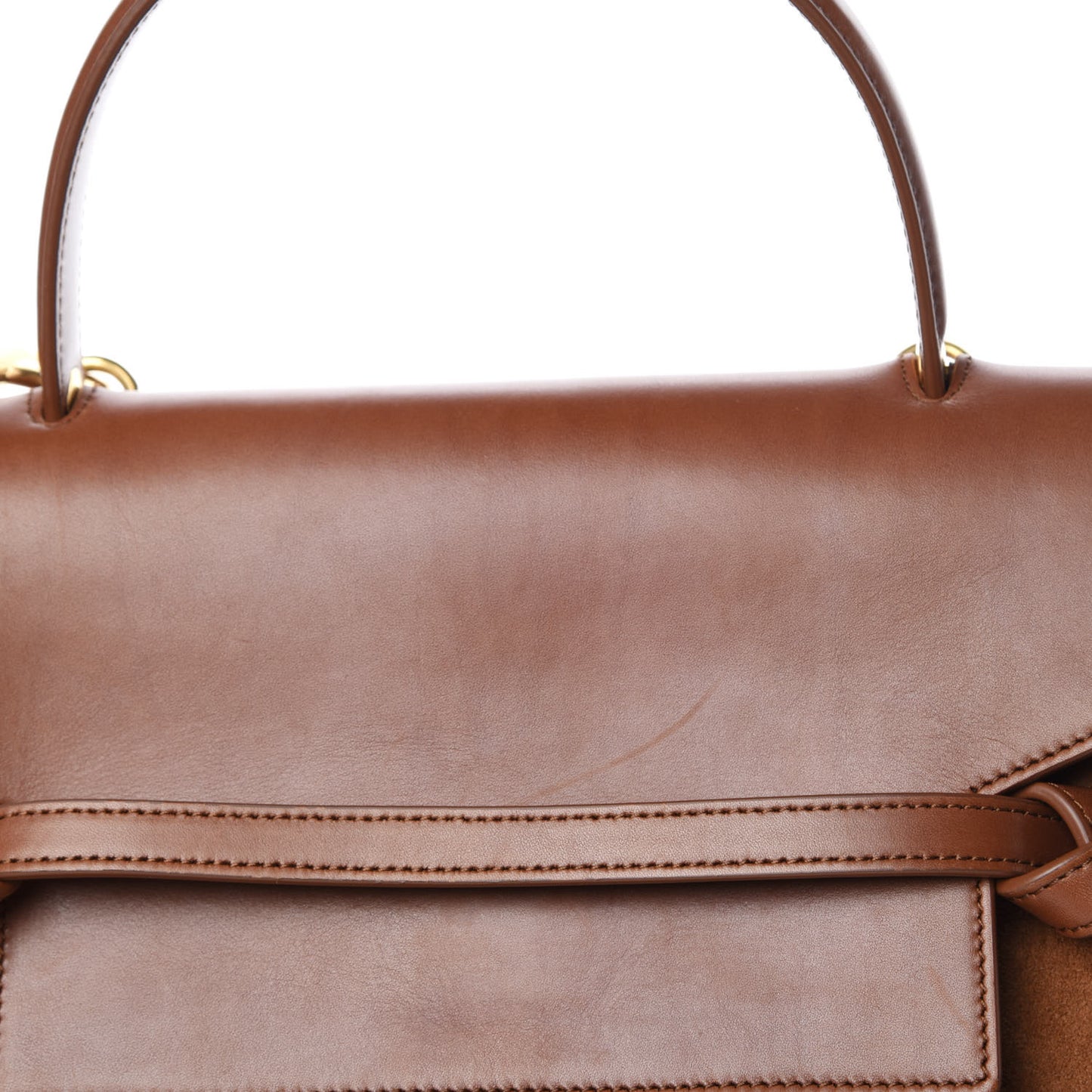 Suede Calfskin Mini Belt Bag Tan