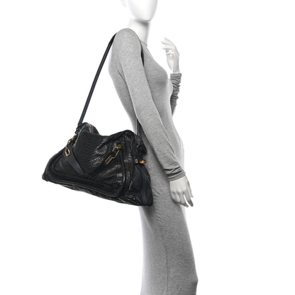 Chloe Snakeskin Large Paraty Black 2 of 12