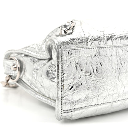 Balenciaga Metallic Agneau Silver Hardware Small Le City Silver 9 of 10