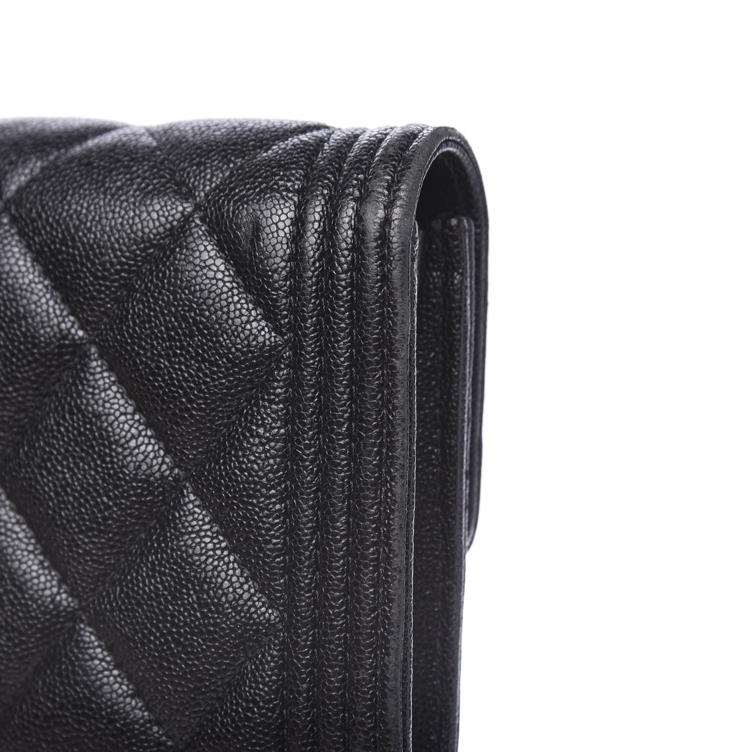 Chanel Caviar Quilted Boy Flap Wallet Black 10 of 13