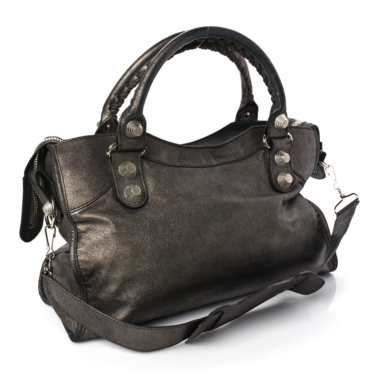 Craquele Calfskin Giant 21 Silver Hardware City Bronze