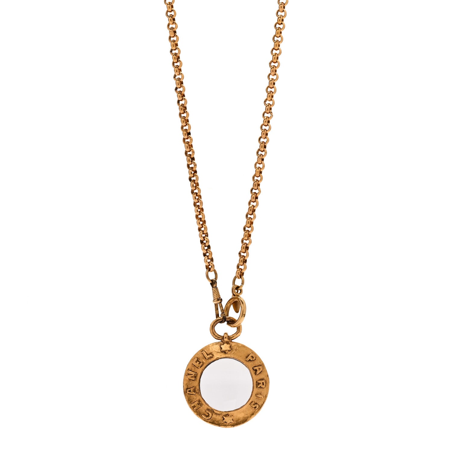 Chanel Loupe Magnifying Glass Necklace Gold 1 of 6
