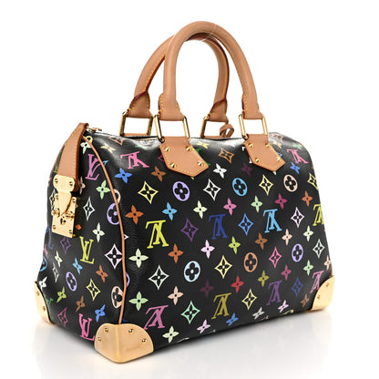 Louis Vuitton Monogram Multicolor Speedy 30 Black 3 of 9