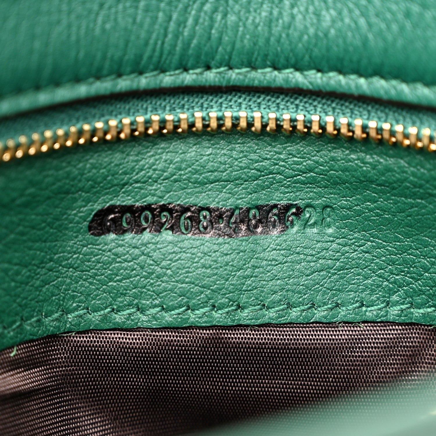Gucci Roxy Calfskin Blondie Chain Shoulder Flap Bag Emerald 7 of 12
