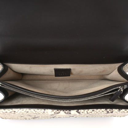 Gucci GG Supreme Monogram Snakeskin Crystal Embroidered Medium Dionysus Shoulder Bag 5 of 10