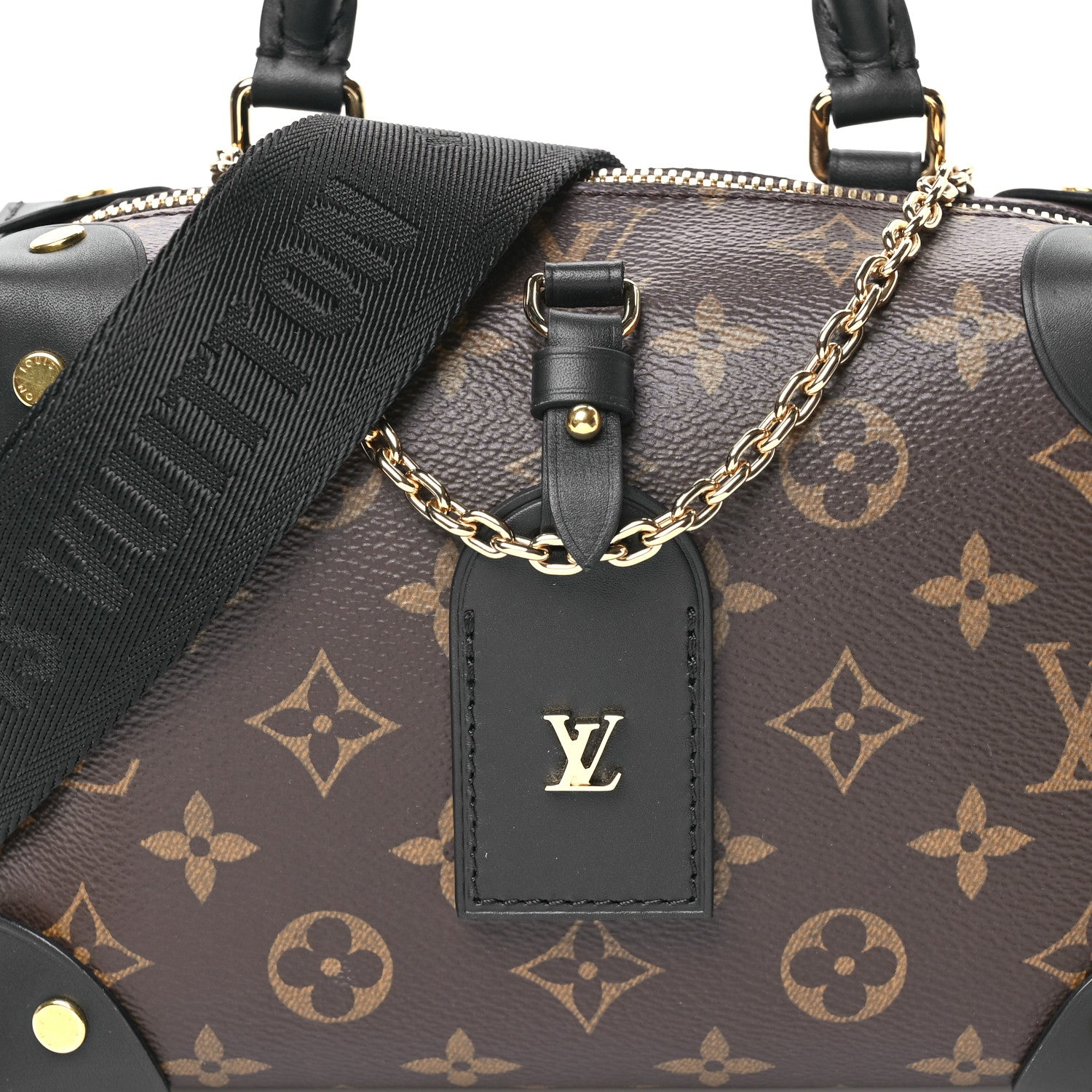 Louis Vuitton Monogram Petite Malle Souple Black 9 of 10