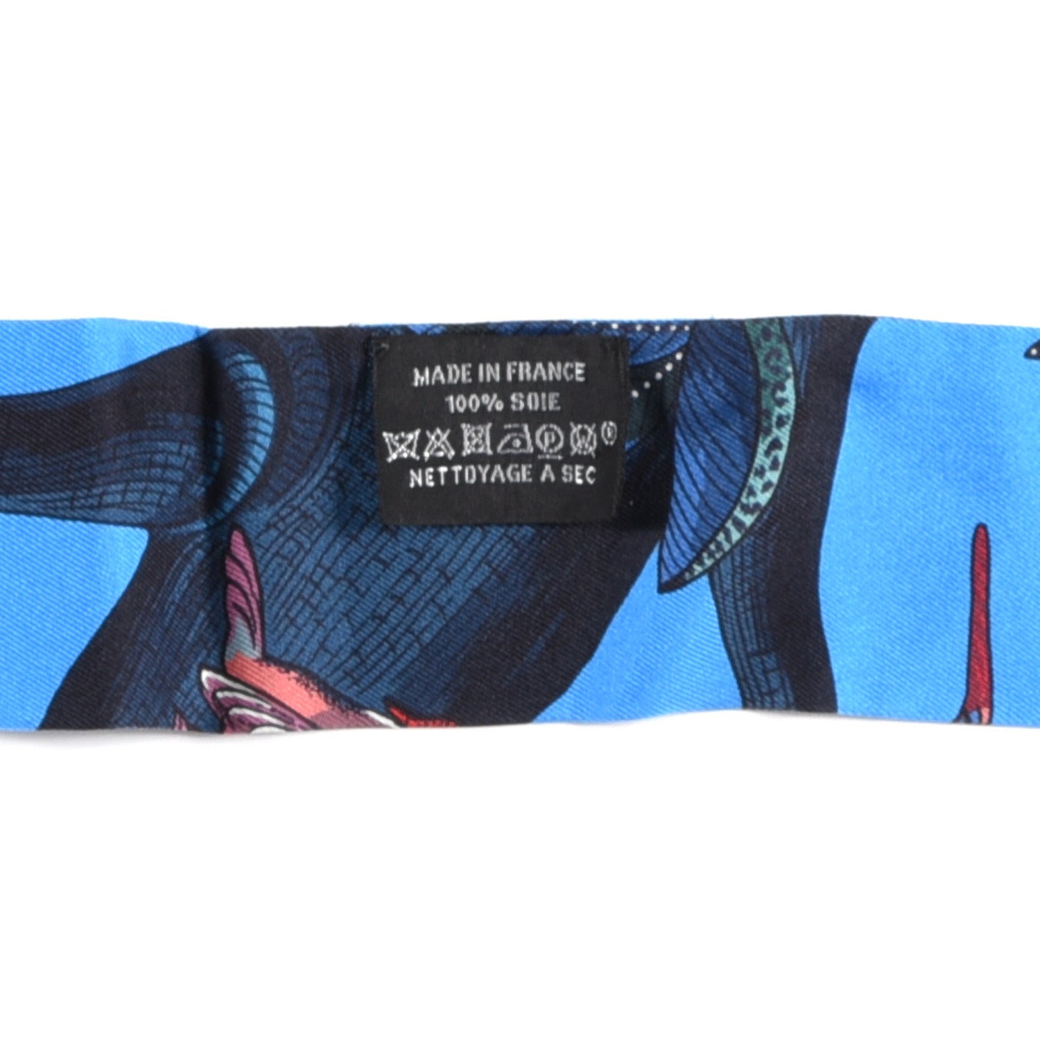 Hermes Silk Tree Of Song Twilly Cobalt Rouge 6 of 6